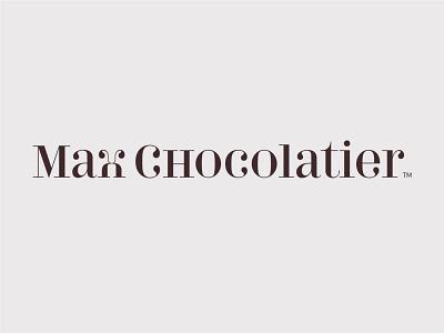 Max Chocolatier logo branding chocolate logo logo design logotype swiss typography