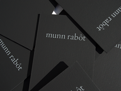 Munn Rabot cards branding cards design eric pier identity logo print