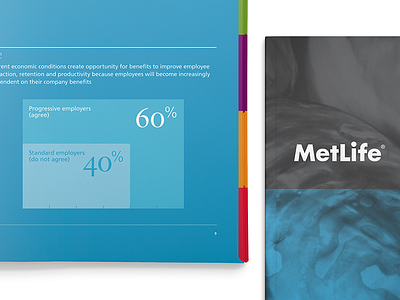 Metlife art direction brochure chart data design eric pier luxury metlife print