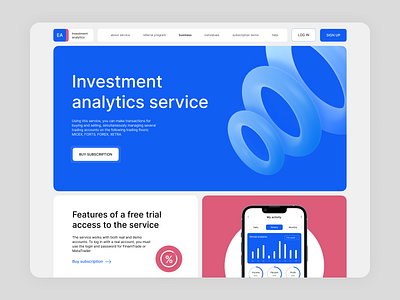 Investment service  - ux/ui concept