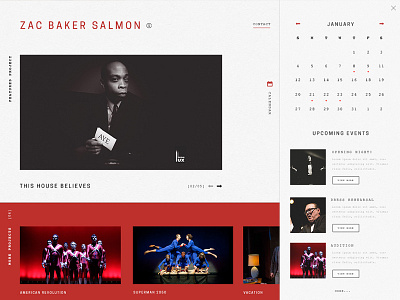 Putting final touches on - concept for director in Chicago bowie chicago courier director fonts google mood board theatre ui ux website website design