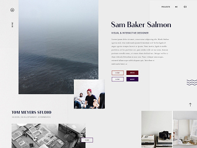 New portfolio site ~ always the hardest thing baker interactive lifestyle minimal portfolio salmon visual designer work