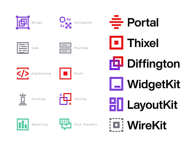 Internal tools & Icons branding icons minimal