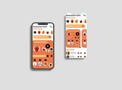 UI/UX design of a restaurant animation app design graphic design ui