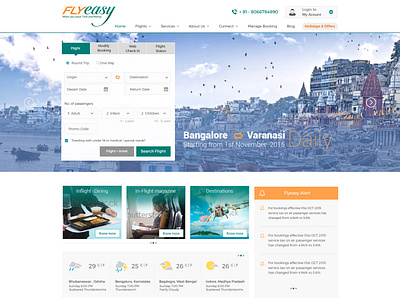 Flyeasy India Pvt. Ltd - Home page design illustration ux web