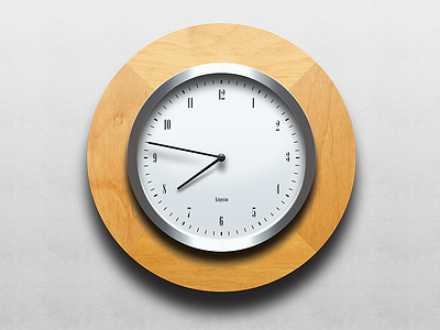 Kitchen Clock circle clock photoshop wood