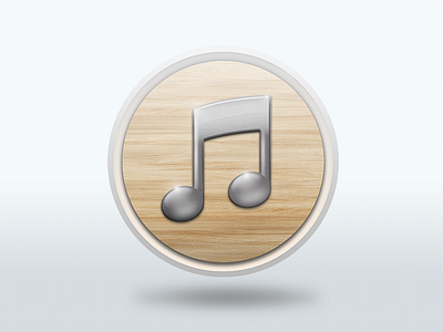 iTunes Rebound icon itunes natural photoshop rebound wood