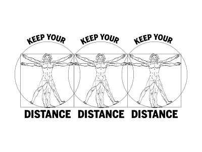 Social Distance flat illustration vector