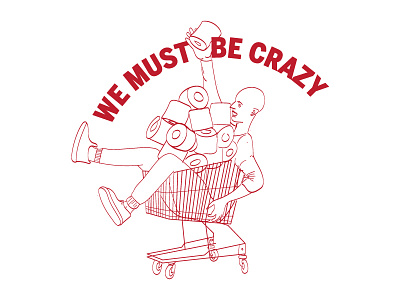 We Must Be Crazy flat illustration vector