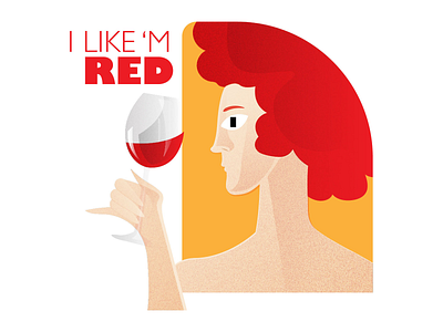 I Like Them Red branding design flat illustration vector