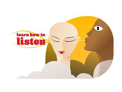 Learn How To Listen brand design branding design flat illustration minimal vector