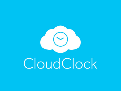 CloudClock branding design flat illustration logo vector