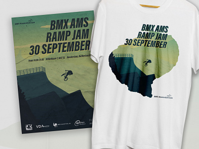BMX Amsterdam Ramp Jam branding design illustration logo vector