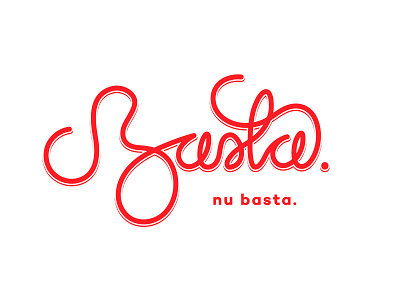 Basta. branding design flat illustration lettering logo typography vector