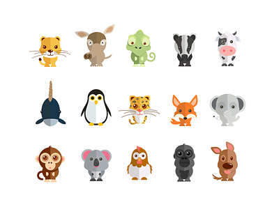 Day 17 | Animals animal animal alphabet badger colors design flat gorilla illustration vector zoo