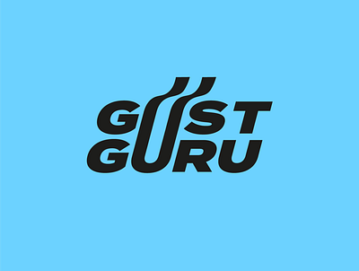 GUST GURU logo branding brandmark ernestavala extreme guru gust guru kites lithuania logo minimalistic sport water sport watersport waves wind wind kite