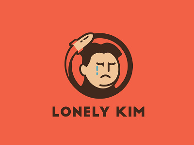 Lonely Kim logo asia crying dictator kim lonely politics red rocket tear