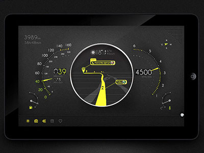 Automotive Control Panel design ipad quasi physical ui ux