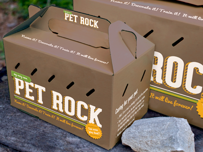 My Very Own Pet Rock box ian packaging pet rock steele wood