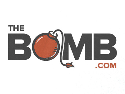 TheBomb.Com bomb halftone ian illustration logo steele typography vector