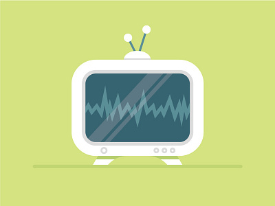 TV illustration minimal tv vector vintage