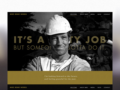 Mike Rowe Works design dirty jobs landing mike page rowe ui web