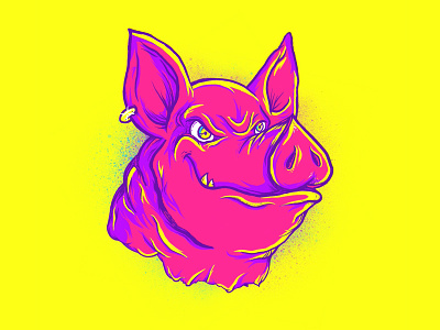 This little piggy adonit bbq digital hog ian illustration ipad pig procreate steele