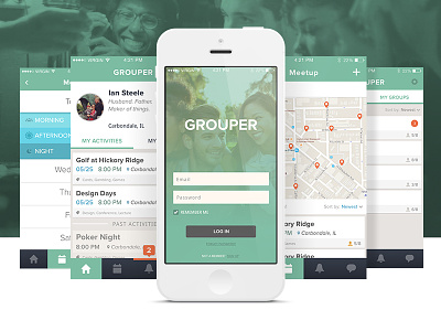 Grouper App Concept app event group location ui ux