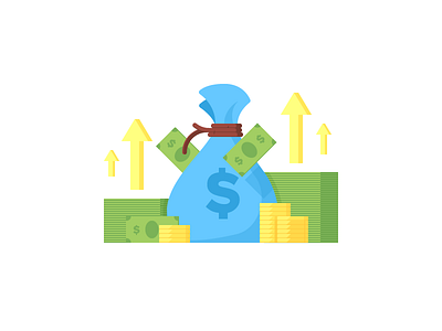 Increasing Revenue illustration money profit revenue startup vector