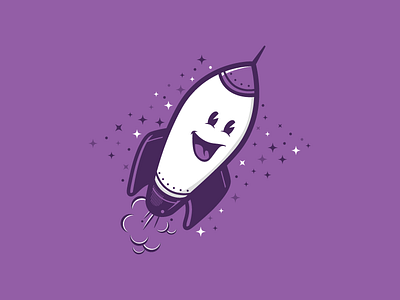 Successful Launch! character illustration launch rocket science space stars startup vector