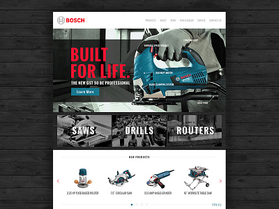 Bosch Website Redesign bosch design power practice saw tools web wood