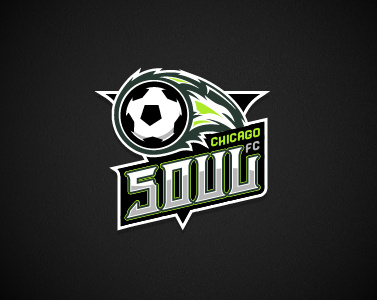 Chicago Soul Logo athletic ball black chicago chicago soul design graphic gray green ian logo soccer sports steele vector