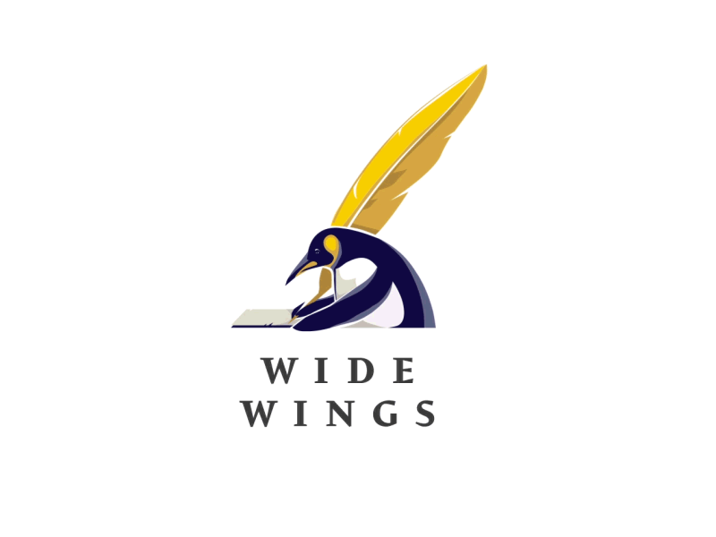Wide Wings logo Animation animation feather framebyframe gif illustration liquid logo loop splash wide wings