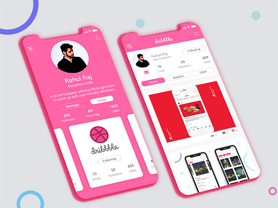 DDesigner - Dribbble, Behance and Uplabs all at one place apple behance design dribbble ios iphone x portfolio profile ui uplabs