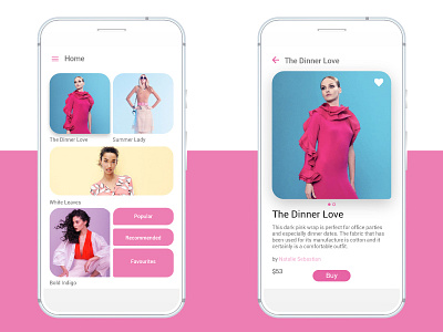 Buy The Look - App android clothes dribbble e commerce fashion material shopping trending ui uiux women