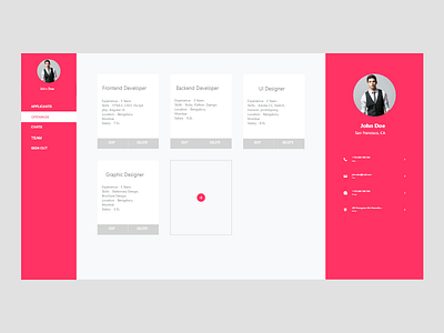 Dahboard For Recruiters dashbard dribbble recruiters red web design