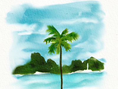 Watercolor Palm