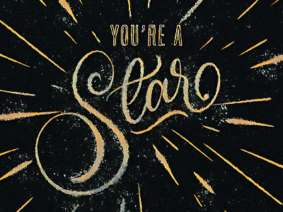 You're a Star details lettering letters procreate