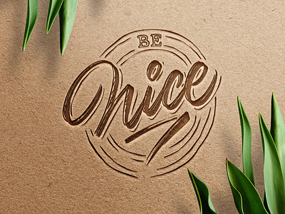 Be Nice calligraphy details lettering procreate textures