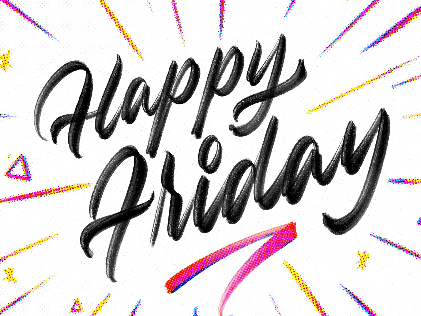 Happy Friday calligraphy friday hand drawn hand lettering handlettering lettering procreate