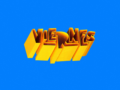 Viernes 3d colors illustrator lettering