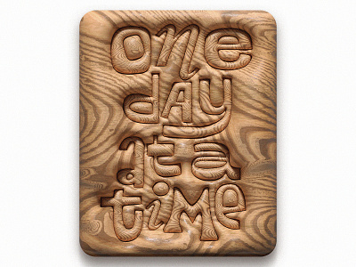One day at a time 3dtype adobe illustrator details lettering procreate textures