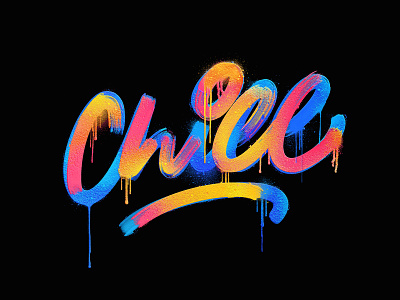 Chill details lettering procreate textures