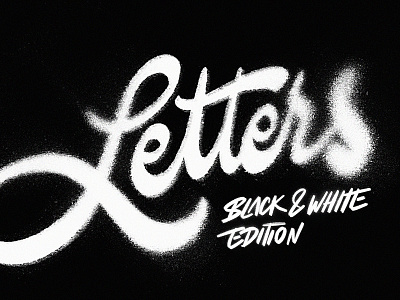 Letters - B&W Collection calligraphy details lettering procreate textures