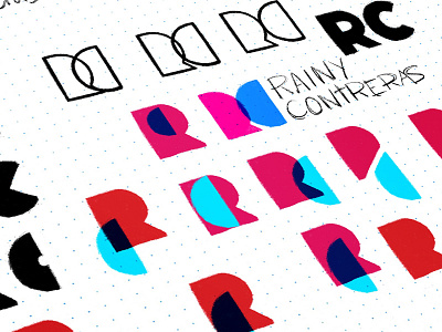Sketches RC - Monogram brand design logo monogram sketch