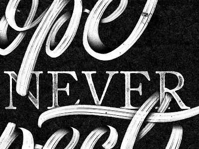 Details of "Always hope but never expect"