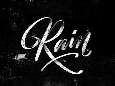 Rain lettering procreate rain