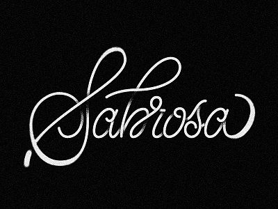 Sabrosa black and white details lettering perfect bezier curves