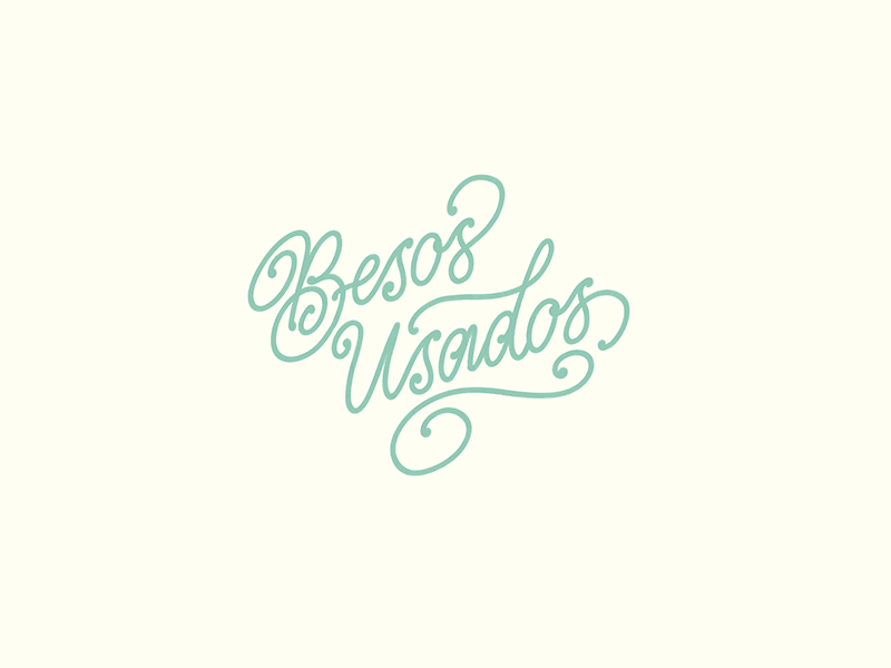 Besos Usados besos usados lettering monoline shadows