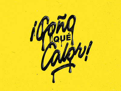 Coño que calor details lettering procreate textures